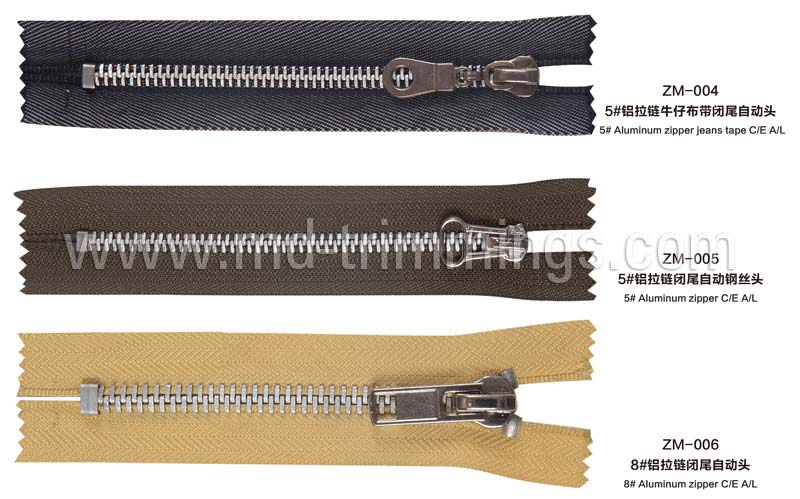 Aluminum zipper C/E A/L - 461