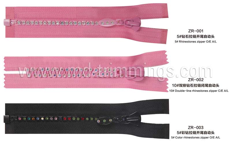 Rhinestones zipper O/E A/L - 472